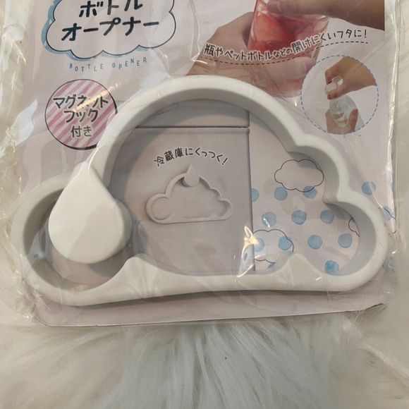 Cloud Kitchen Series Bottle Opener. Sticks To The Fridge. Cloud Shape. White. - Picture 3 of 8